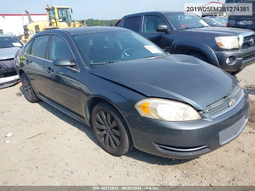 2011 Chevrolet Impala Police VIN: 2G1WD5EM3B1274381 Lot: 40212633