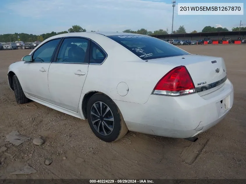 2011 Chevrolet Impala Police VIN: 2G1WD5EM5B1267870 Lot: 40224229