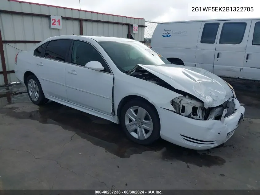 2011 Chevrolet Impala Ls VIN: 2G1WF5EK2B1322705 Lot: 40237235