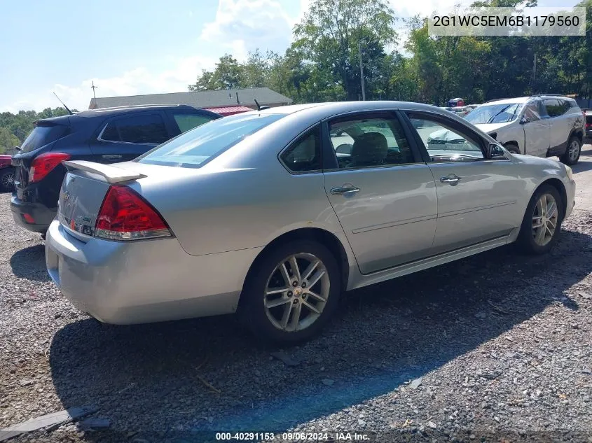 2011 Chevrolet Impala Ltz VIN: 2G1WC5EM6B1179560 Lot: 40291153