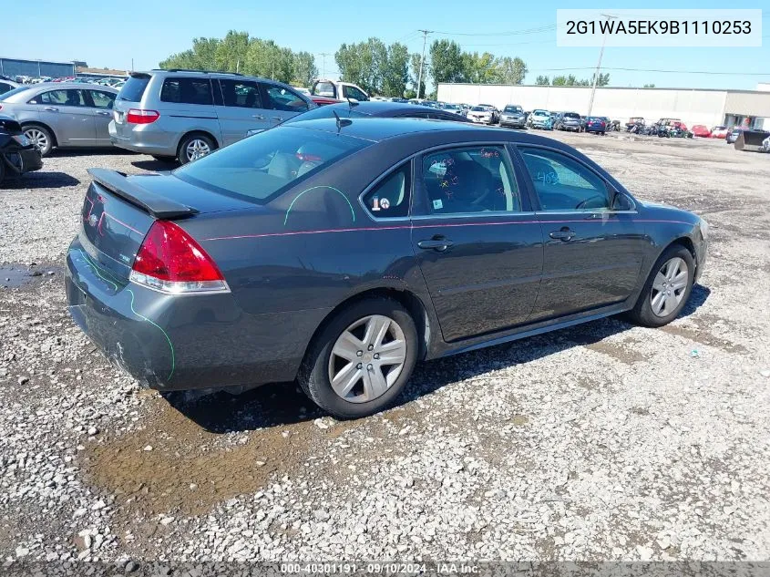 2011 Chevrolet Impala Ls VIN: 2G1WA5EK9B1110253 Lot: 40301191