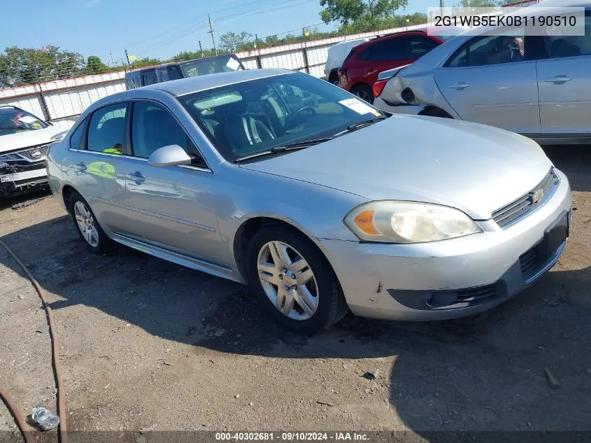 2011 Chevrolet Impala Lt VIN: 2G1WB5EK0B1190510 Lot: 40302681