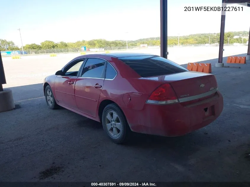 2011 Chevrolet Impala Ls VIN: 2G1WF5EK0B1227611 Lot: 40307591