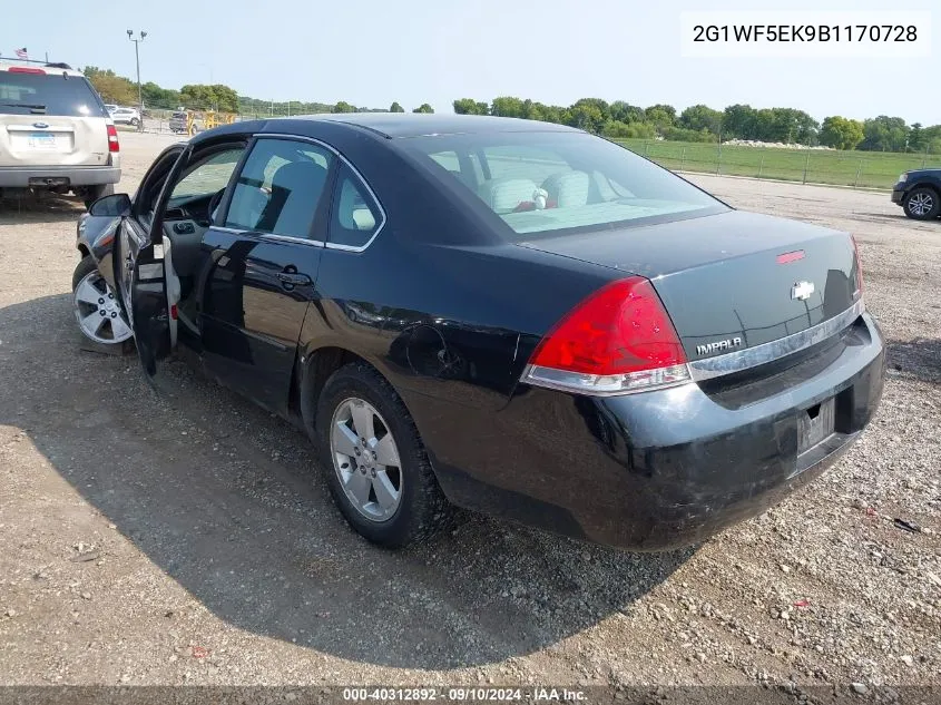 2011 Chevrolet Impala Ls VIN: 2G1WF5EK9B1170728 Lot: 40312892