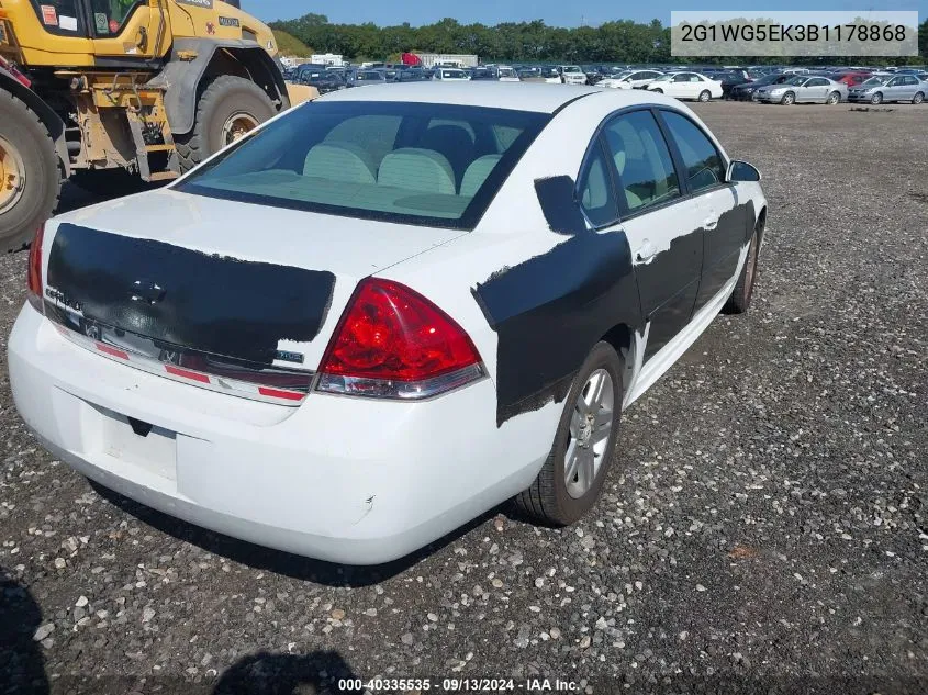 2G1WG5EK3B1178868 2011 Chevrolet Impala Lt