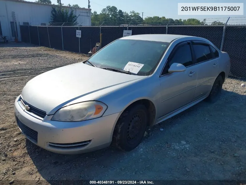 2011 Chevrolet Impala Ls VIN: 2G1WF5EK9B1175007 Lot: 40348191