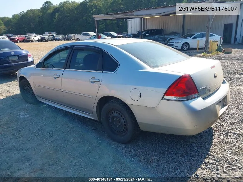 2011 Chevrolet Impala Ls VIN: 2G1WF5EK9B1175007 Lot: 40348191