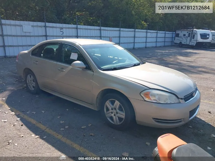 2011 Chevrolet Impala Ls VIN: 2G1WF5EK7B1212684 Lot: 40352415