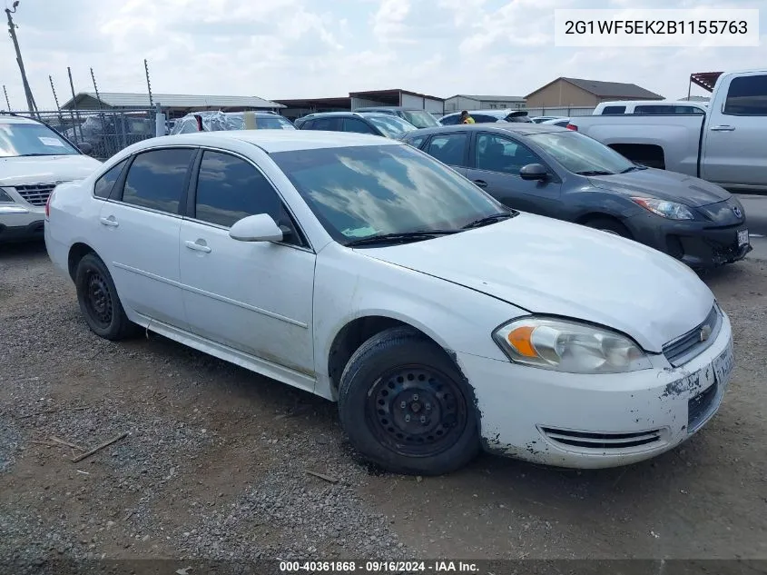 2011 Chevrolet Impala Ls VIN: 2G1WF5EK2B1155763 Lot: 40361868