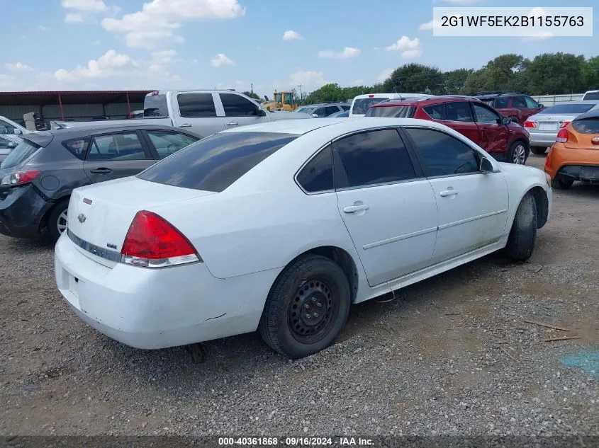 2011 Chevrolet Impala Ls VIN: 2G1WF5EK2B1155763 Lot: 40361868