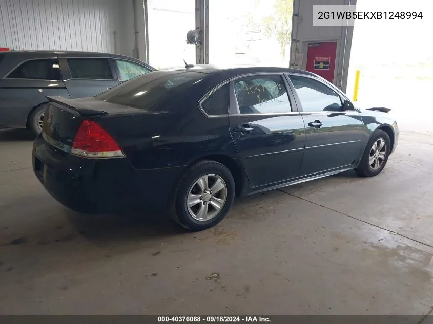 2011 Chevrolet Impala Lt VIN: 2G1WB5EKXB1248994 Lot: 40376068