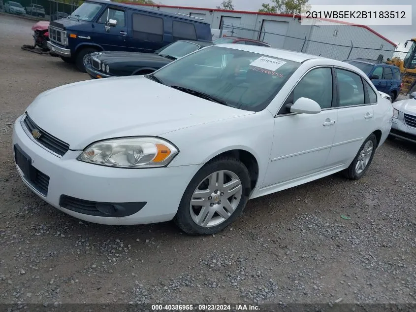 2011 Chevrolet Impala Lt VIN: 2G1WB5EK2B1183512 Lot: 40386955