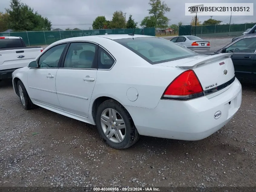 2G1WB5EK2B1183512 2011 Chevrolet Impala Lt