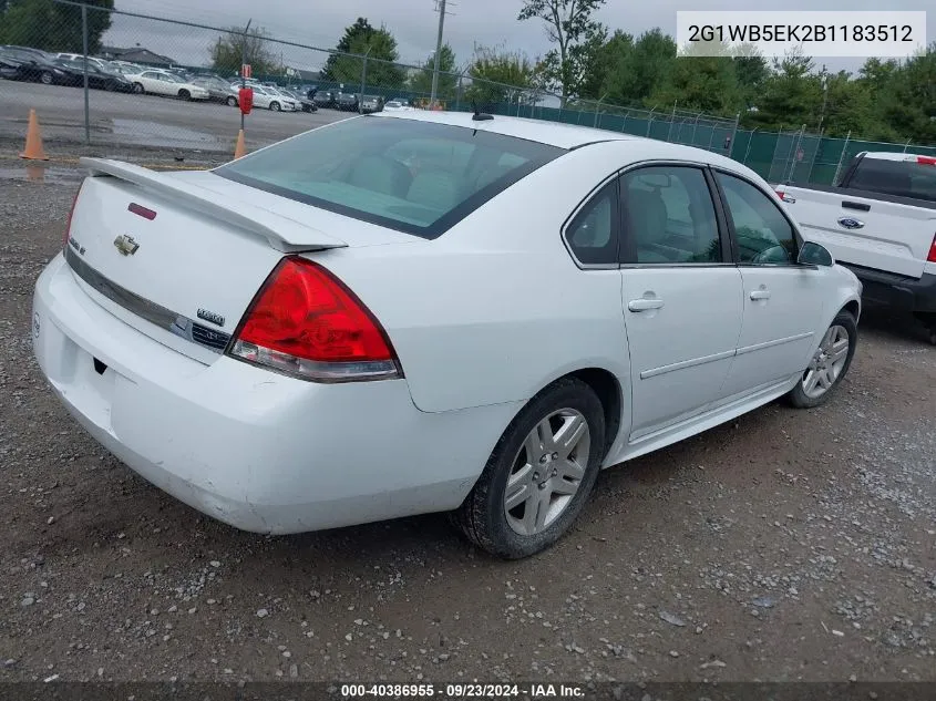 2G1WB5EK2B1183512 2011 Chevrolet Impala Lt