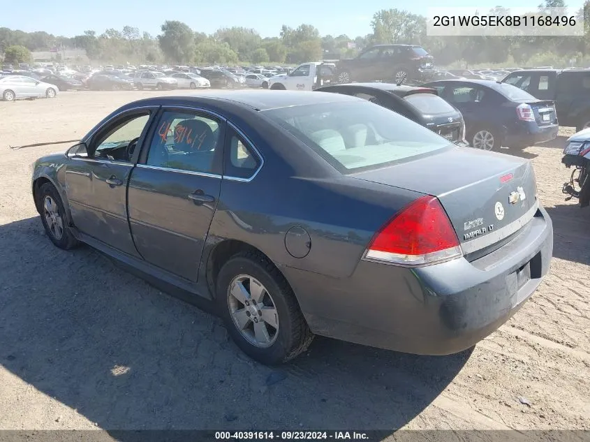 2011 Chevrolet Impala Lt VIN: 2G1WG5EK8B1168496 Lot: 40391614