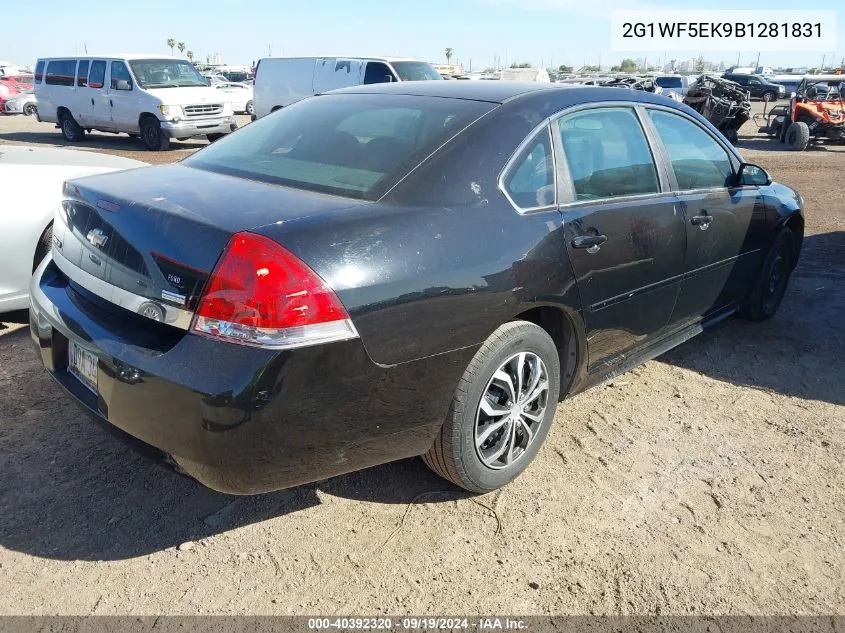 2011 Chevrolet Impala Ls VIN: 2G1WF5EK9B1281831 Lot: 40392320