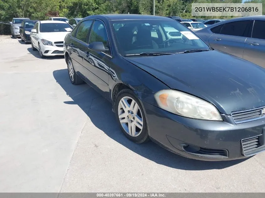 2011 Chevrolet Impala Lt VIN: 2G1WB5EK7B1206816 Lot: 40397661