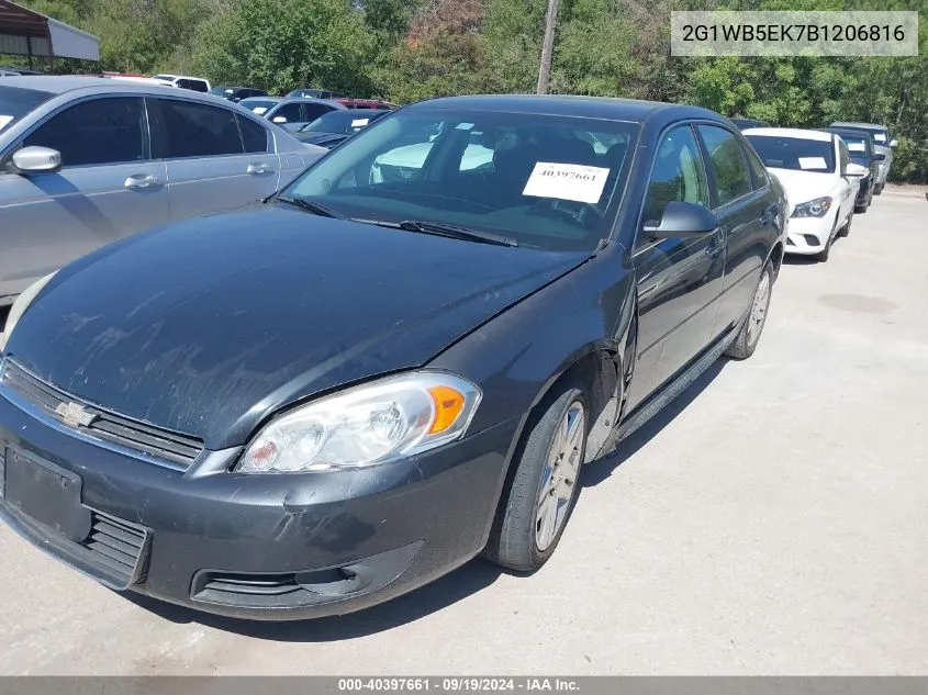 2011 Chevrolet Impala Lt VIN: 2G1WB5EK7B1206816 Lot: 40397661