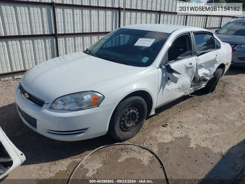 2011 Chevrolet Impala Police VIN: 2G1WD5EM0B1154182 Lot: 40398565