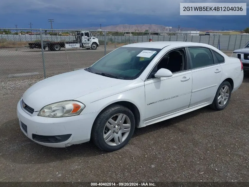 2G1WB5EK4B1204036 2011 Chevrolet Impala Lt