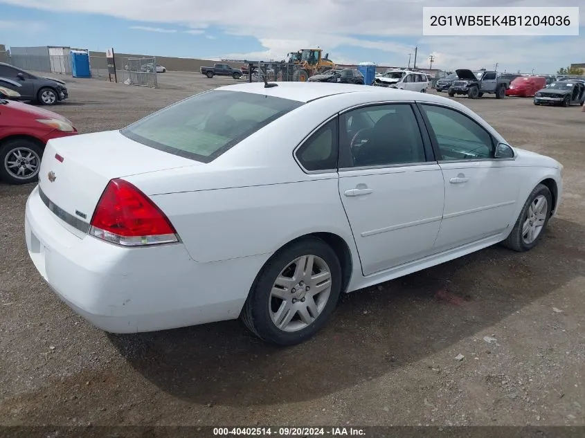 2G1WB5EK4B1204036 2011 Chevrolet Impala Lt