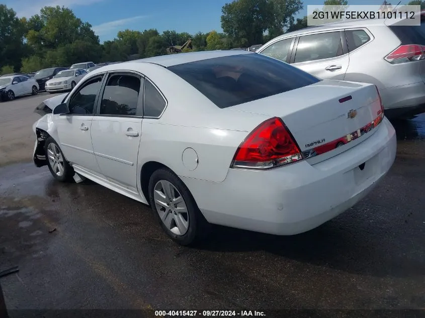 2011 Chevrolet Impala Ls VIN: 2G1WF5EKXB1101112 Lot: 40415427