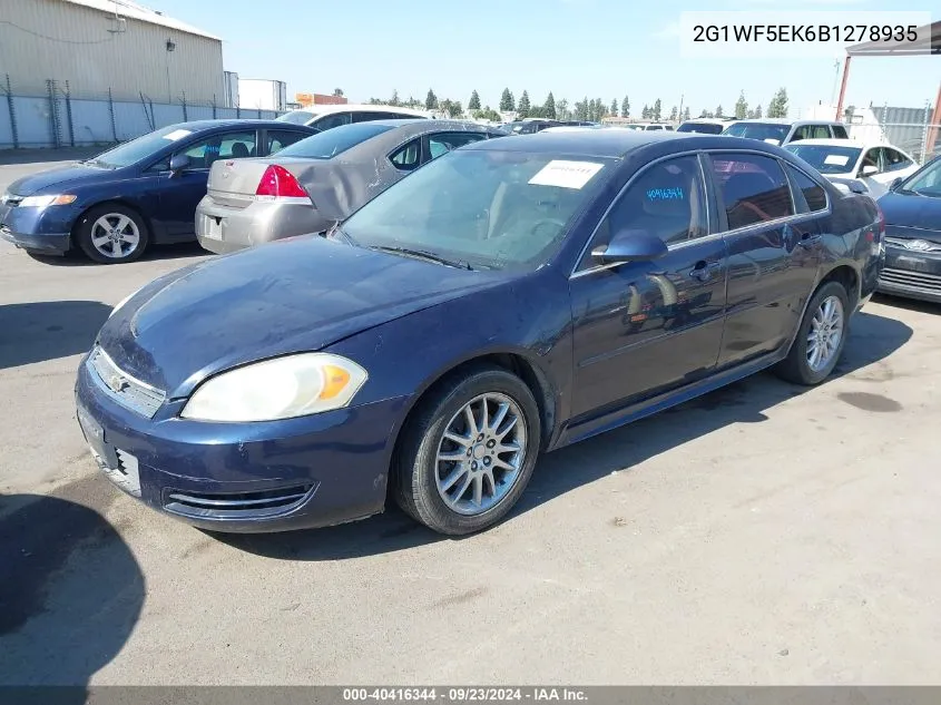 2011 Chevrolet Impala Ls VIN: 2G1WF5EK6B1278935 Lot: 40416344