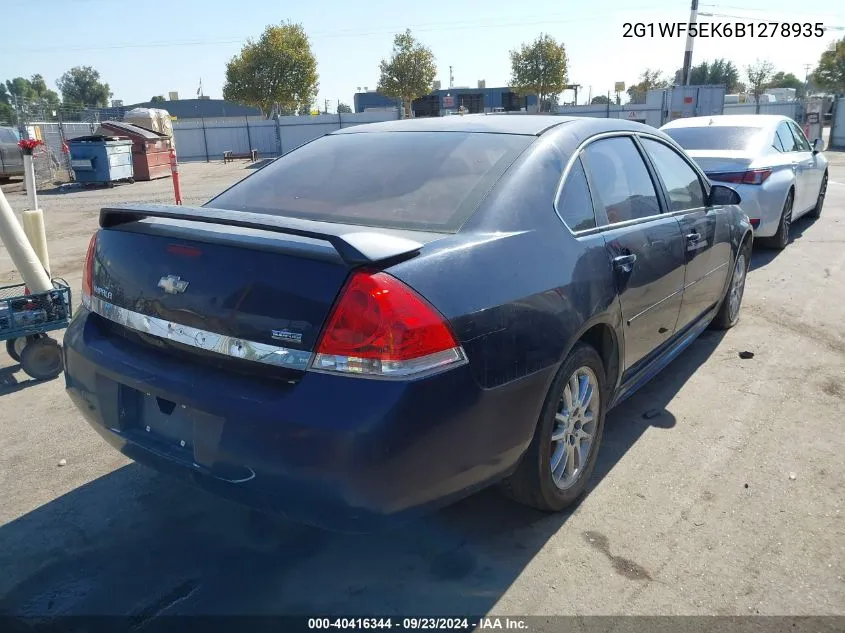 2011 Chevrolet Impala Ls VIN: 2G1WF5EK6B1278935 Lot: 40416344