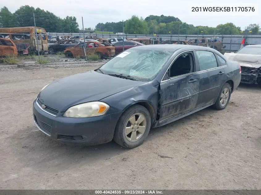 2011 Chevrolet Impala Lt VIN: 2G1WG5EK5B1170576 Lot: 40424535