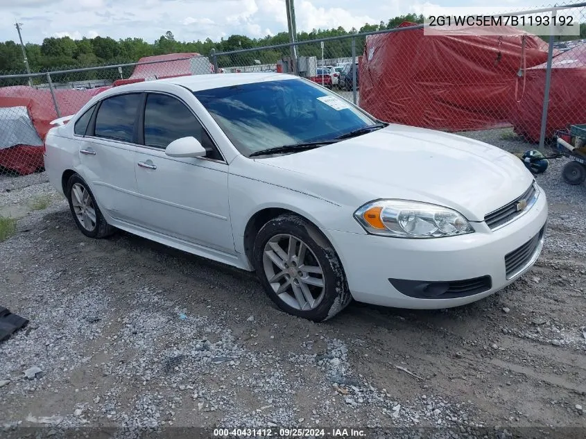 2011 Chevrolet Impala Ltz VIN: 2G1WC5EM7B1193192 Lot: 40431412