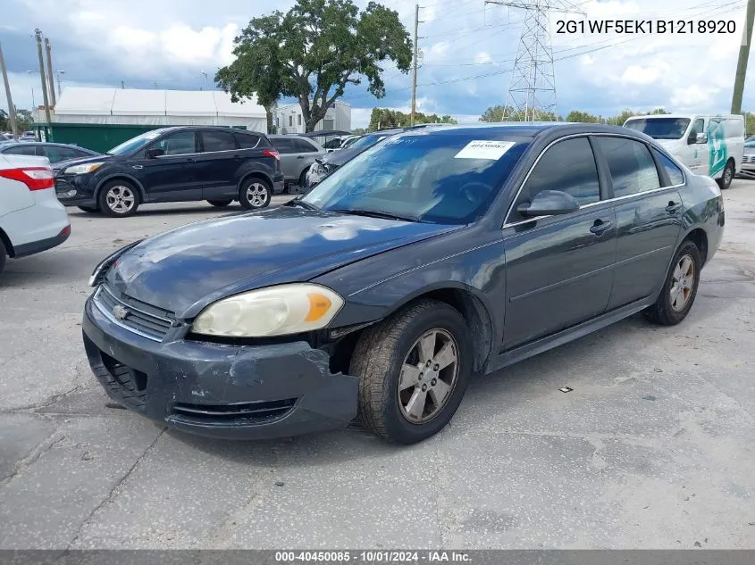 2011 Chevrolet Impala Ls VIN: 2G1WF5EK1B1218920 Lot: 40450085