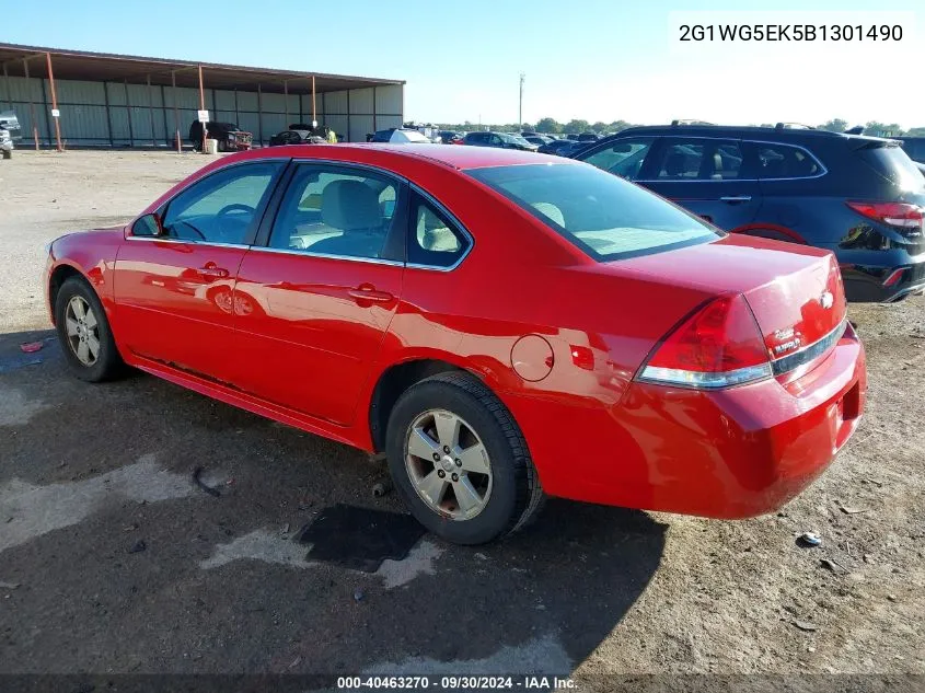 2011 Chevrolet Impala Lt VIN: 2G1WG5EK5B1301490 Lot: 40463270