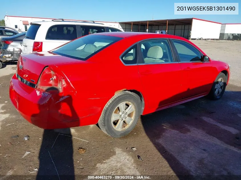 2011 Chevrolet Impala Lt VIN: 2G1WG5EK5B1301490 Lot: 40463270