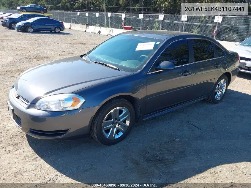 2011 Chevrolet Impala Ls VIN: 2G1WF5EK4B1107441 Lot: 40469890