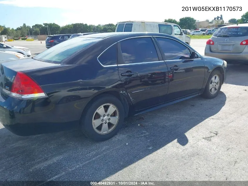 2011 Chevrolet Impala Lt VIN: 2G1WG5EKXB1170573 Lot: 40492931