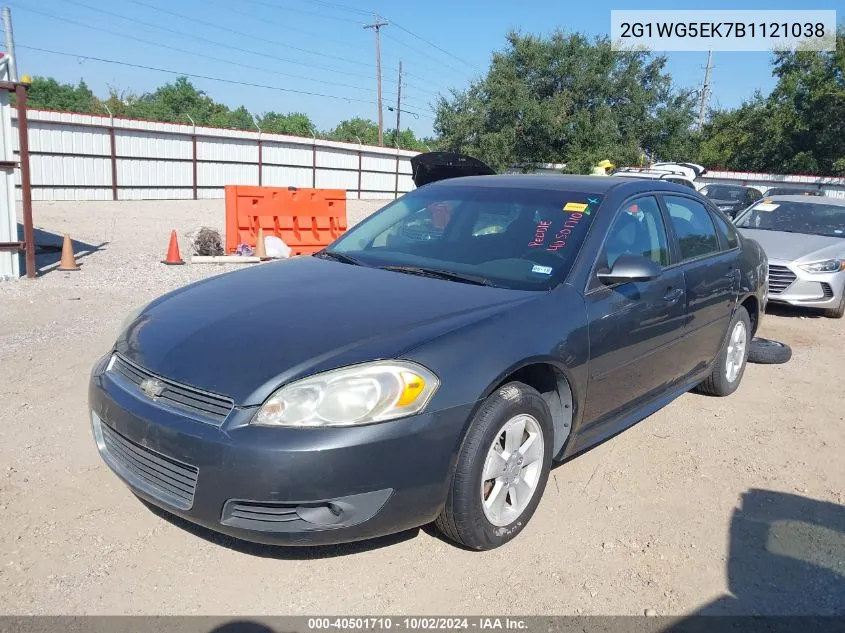 2011 Chevrolet Impala Lt VIN: 2G1WG5EK7B1121038 Lot: 40501710