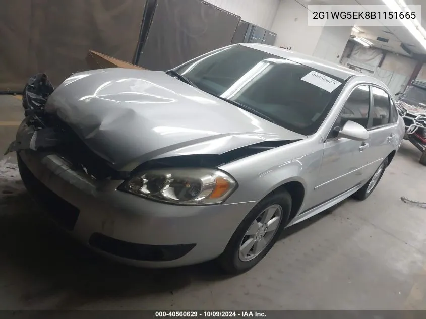 2G1WG5EK8B1151665 2011 Chevrolet Impala Lt