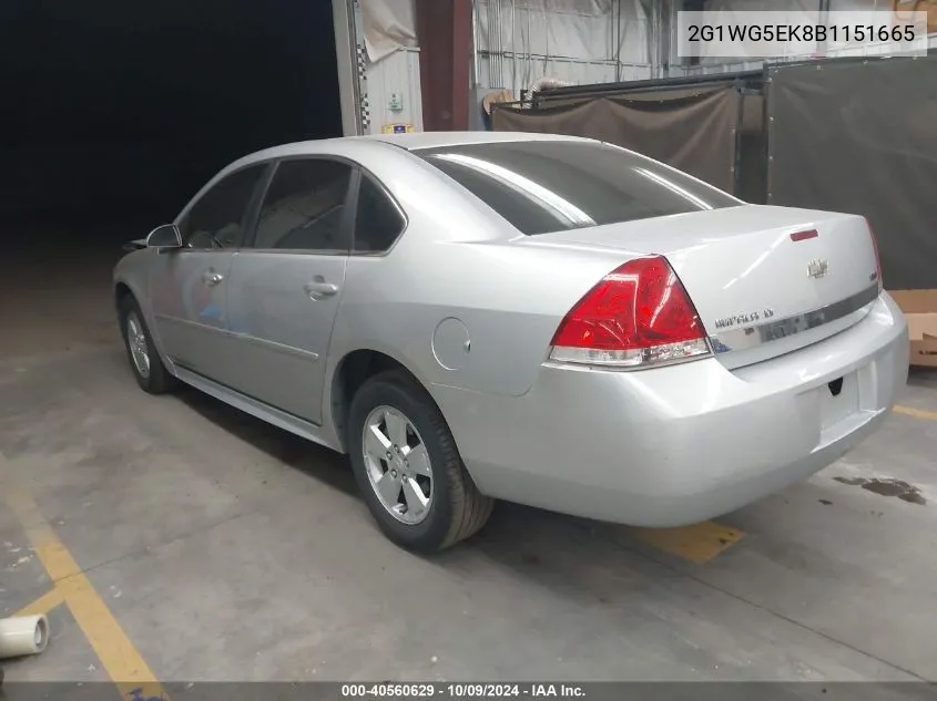 2011 Chevrolet Impala Lt VIN: 2G1WG5EK8B1151665 Lot: 40560629