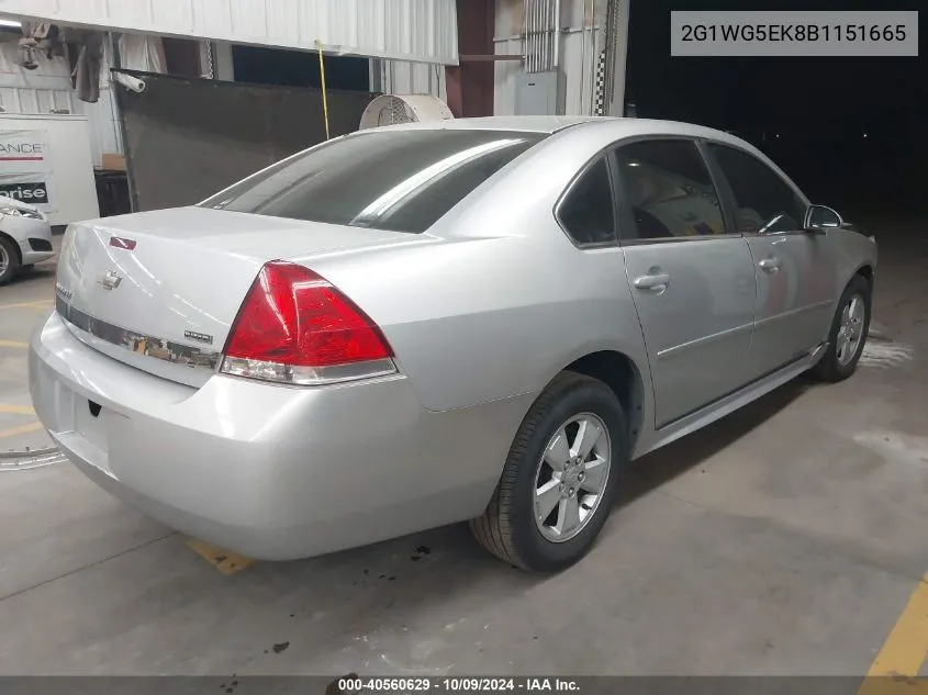 2G1WG5EK8B1151665 2011 Chevrolet Impala Lt