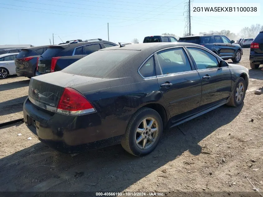 2011 Chevrolet Impala Ls VIN: 2G1WA5EKXB1100038 Lot: 40566193