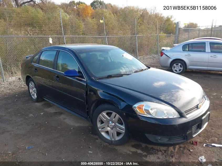 2011 Chevrolet Impala Lt VIN: 2G1WB5EK5B1158006 Lot: 40628555