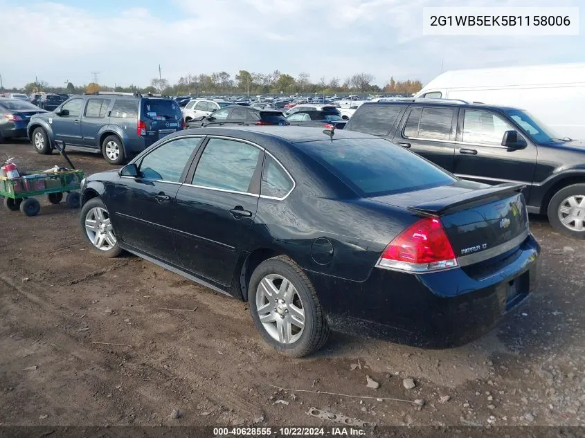 2011 Chevrolet Impala Lt VIN: 2G1WB5EK5B1158006 Lot: 40628555