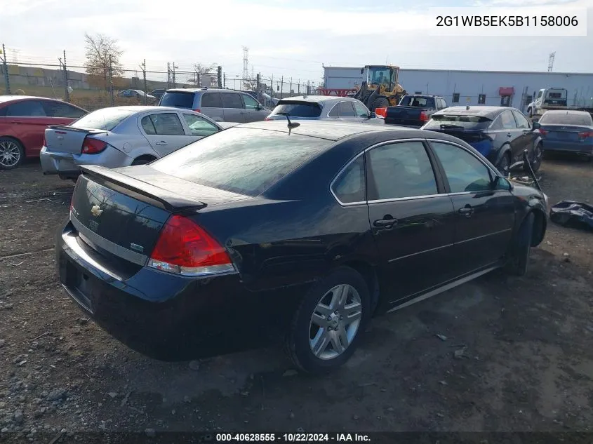 2011 Chevrolet Impala Lt VIN: 2G1WB5EK5B1158006 Lot: 40628555