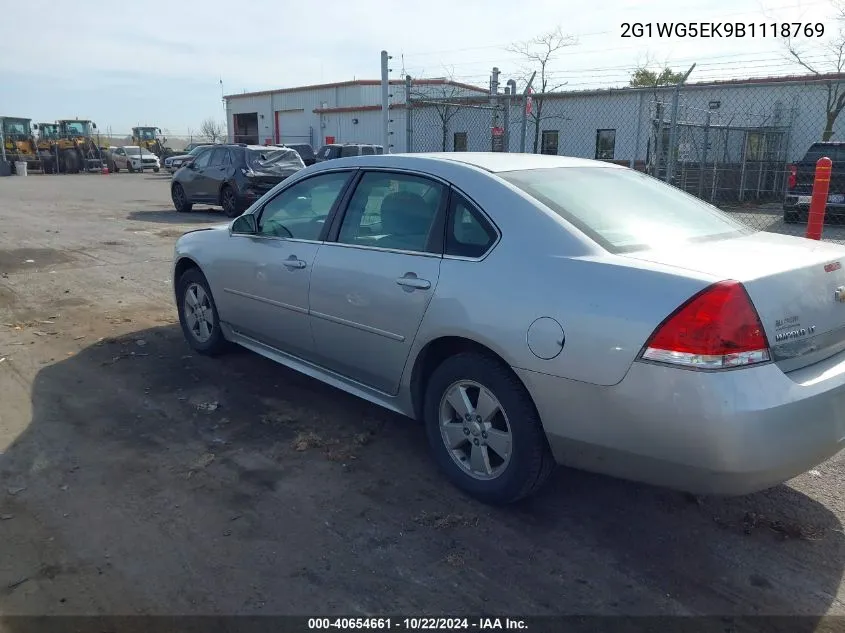 2011 Chevrolet Impala Lt VIN: 2G1WG5EK9B1118769 Lot: 40654661