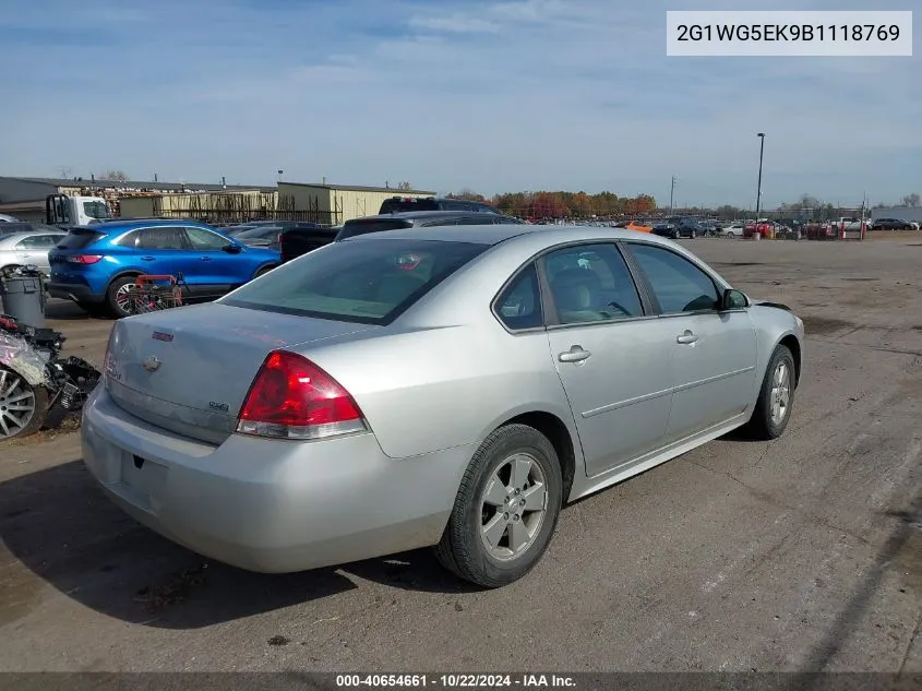 2011 Chevrolet Impala Lt VIN: 2G1WG5EK9B1118769 Lot: 40654661