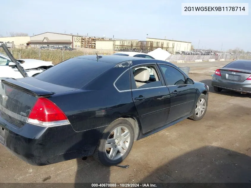 2011 Chevrolet Impala Lt VIN: 2G1WG5EK9B1178714 Lot: 40670085