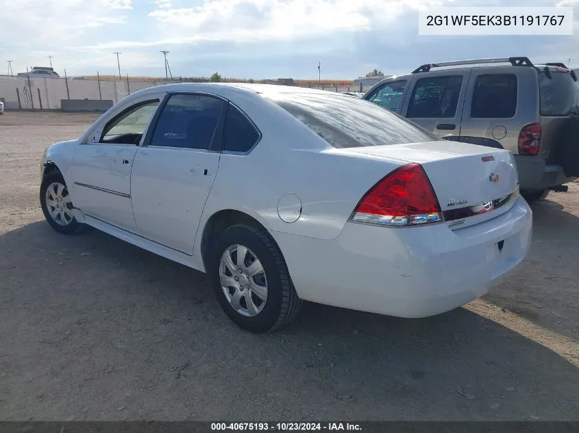 2011 Chevrolet Impala Ls VIN: 2G1WF5EK3B1191767 Lot: 40675193