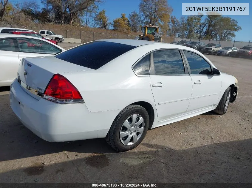 2011 Chevrolet Impala Ls VIN: 2G1WF5EK3B1191767 Lot: 40675193