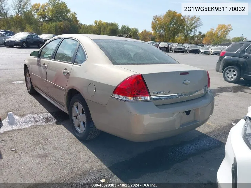 2011 Chevrolet Impala Lt VIN: 2G1WG5EK9B1170032 Lot: 40679383