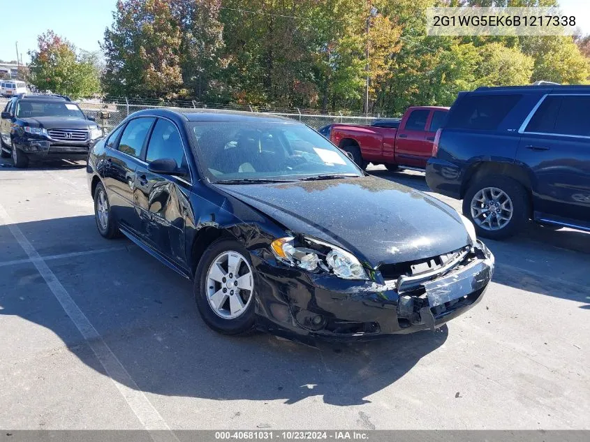 2011 Chevrolet Impala Lt VIN: 2G1WG5EK6B1217338 Lot: 40681031